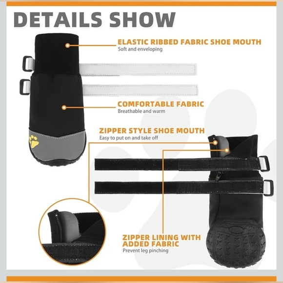 ⭐2/$25⭐New Shoes for Large Dogs, Waterproof Anti-Slip Boots & Paw Protectors - Picture 3 of 6